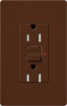 Lutron SCR-20-GFTR-SI Claro Satin Tamper Resistant 20A GFCI Receptacle in Sienna (Replaced by SCR-20-GFST-SI)