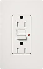 Lutron SCR-20-GFTR-SW Claro Satin Tamper Resistant 20A GFCI Receptacle in Snow (Replaced by SCR-20-GFST-SW)