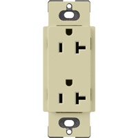 Lutron SCR-20-SA Claro Satin 20A Duplex Receptacle, Not Tamper Resistant in Sage