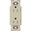 Lutron SCRS-15-TR-CY Claro Satin Tamper Resistant 15A Duplex Receptacle in Clay