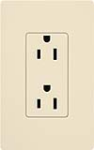 Lutron SCRS-15-TR-ES Claro Satin Tamper Resistant 15A Duplex Receptacle in Eggshell