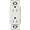 Lutron SCRS-15-TR-LG Claro Satin Tamper Resistant 15A Duplex Receptacle in Lunar Gray