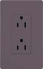 Lutron SCRS-15-TR-PL Claro Satin Tamper Resistant 15A Duplex Receptacle in Plum