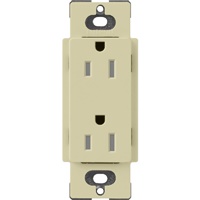 Lutron SCRS-15-TR-SA Claro Satin Tamper Resistant 15A Duplex Receptacle in Sage