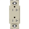 Lutron SCRS-20-TR-CY Claro Satin Tamper Resistant 20A Duplex Receptacle in Clay