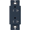 Lutron SCRS-20-TR-DE Claro Satin Tamper Resistant 20A Duplex Receptacle in Deep Sea