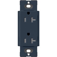 Lutron SCRS-20-TR-DE Claro Satin Tamper Resistant 20A Duplex Receptacle in Deep Sea