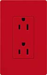 Lutron SCRS-20-TR-HT Claro Satin Tamper Resistant 20A Duplex Receptacle in Hot