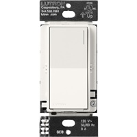 Lutron ST-6ANS-BW 6 A Light, 1/10 HP 3 A Motor Neutral Wire Electronic Switch in Brilliant White