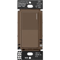 Lutron ST-6ANS-EP 6 A Light, 1/10 HP 3 A Motor Neutral Wire Electronic Switch in Espresso