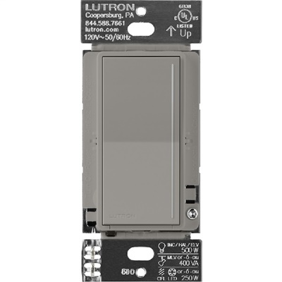 Lutron ST-PRO-N-CS 250W LED/CFL or 500W Incandescent/Halogen/ELV or 400VA MLV Phase Selectable, Neutral Dimmer in Cobblestone