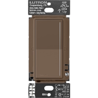 Lutron ST-PRO-N-EP 250W LED/CFL or 500W Incandescent/Halogen/ELV or 400VA MLV Phase Selectable, Neutral Dimmer in Espresso