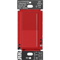 Lutron ST-PRO-N-SR 250W LED/CFL or 500W Incandescent/Halogen/ELV or 400VA MLV Phase Selectable, Neutral Dimmer in Signal Red