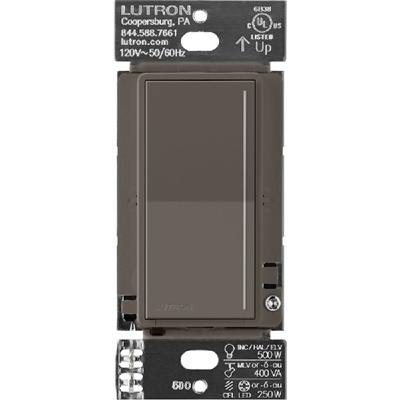 Lutron ST-PRO-N-TF 250W LED/CFL or 500W Incandescent/Halogen/ELV or 400VA MLV Phase Selectable, Neutral Dimmer in Truffle