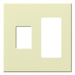 Lutron VWP-2CR-AL Vareo, 2-Gang Wallplate in Almond, matte finish