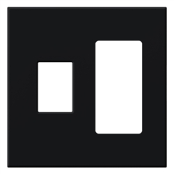 Lutron VWP-2CR-BL Vareo, 2-Gang Wallplate in Black, matte finish