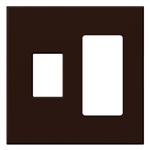 Lutron VWP-2CR-BR Vareo, 2-Gang Wallplate in Brown, matte finish