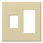 Lutron VWP-2CR-IV Vareo, 2-Gang Wallplate in Ivory, matte finish