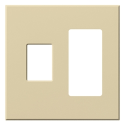 Lutron VWP-2CR-IV Vareo, 2-Gang Wallplate in Ivory, matte finish