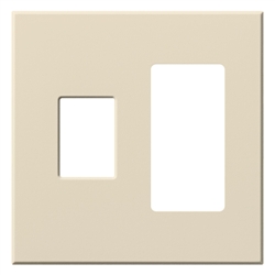 Lutron VWP-2CR-LA Vareo, 2-Gang Wallplate in Light Almond, matte finish