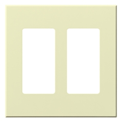 Lutron VWP-2R-AL Vareo, 2-Gang Wallplate in Almond, matte finish