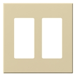 Lutron VWP-2R-IV Vareo, 2-Gang Wallplate in Ivory, matte finish