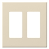 Lutron VWP-2R-LA Vareo, 2-Gang Wallplate in Light Almond, matte finish