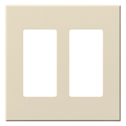 Lutron VWP-2R-LA Vareo, 2-Gang Wallplate in Light Almond, matte finish