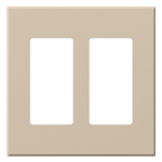 Lutron VWP-2R-TP Vareo, 2-Gang Wallplate in Taupe, matte finish