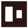 Lutron VWP-2RC-BR Vareo, 2-Gang Wallplate in Brown, matte finish