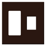 Lutron VWP-2RC-BR Vareo, 2-Gang Wallplate in Brown, matte finish