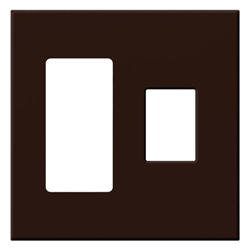 Lutron VWP-2RC-BR Vareo, 2-Gang Wallplate in Brown, matte finish