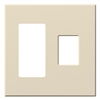 Lutron VWP-2RC-LA Vareo, 2-Gang Wallplate in Light Almond, matte finish