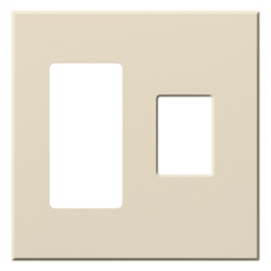 Lutron VWP-2RC-LA Vareo, 2-Gang Wallplate in Light Almond, matte finish