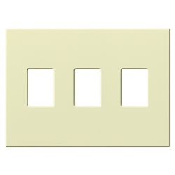 Lutron VWP-3-AL Vareo, 3-Gang Wallplate in Almond, matte finish