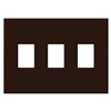 Lutron VWP-3-BR Vareo, 3-Gang Wallplate in Brown, matte finish