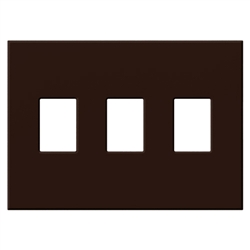 Lutron VWP-3-BR Vareo, 3-Gang Wallplate in Brown, matte finish