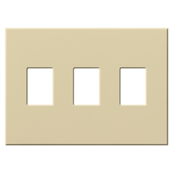 Lutron VWP-3-IV Vareo, 3-Gang Wallplate in Ivory, matte finish