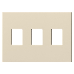 Lutron VWP-3-LA Vareo, 3-Gang Wallplate in Light Almond, matte finish