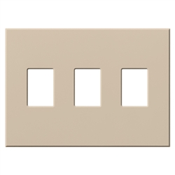 Lutron VWP-3-TP Vareo, 3-Gang Wallplate in Taupe, matte finish