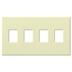 Lutron VWP-4-AL Vareo, 4-Gang Wallplate in Almond, matte finish