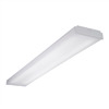 Metalux 4WNLED-LD4-40SL-F-UNV-EL7W-L835-CD1-U 4' Utility LED Wraparound, 4000 Lumens, 120-277V, 0-10 Dimming Driver, 3500K with 7W emergency battery back up