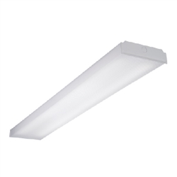 Metalux 4WNLED-LD4-40SL-F-UNV-EL7W-L835-CD1-U 4' Utility LED Wraparound, 4000 Lumens, 120-277V, 0-10 Dimming Driver, 3500K with 7W emergency battery back up