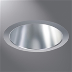 Portfolio 6LBN0LI 6" LED Recessed Trim, Narrow Spun Aluminum, White Polymer Trim Ring, Specular Clear