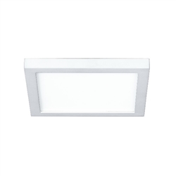 Prescolite LBSES-8SQD-CS9-WH 8" Square, Edge-Lit Surface Downlight, Switchable CCT, Direct J-Box Mount, 1750 Lumens