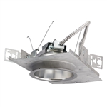 Pescolite LC6LED277DM-6LCLED535K8 6 inch LED Housing and Trim, 277V, 0-10V Dimming to 10%, 1000 Lumens, 3500K, 80 CRI, Clear Alzak, Semi-Diffuse Reflector