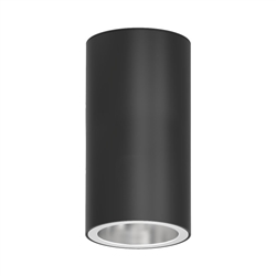 Prescolite LTC-6RD-S-10L35K8WD-DM1-BC-BL 6" Round Downlight Cylinder, Surface Mounting, 1000 Lumens, 3500K, 80C CRI, Wide Distribution, 0-10V Dimming to 1%, Black Reflector, Black Cylinder
