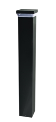 RAB BLED18N/E LED Square Bollard 22W, 4000K Color Temperature (Neutral), 85 CRI, 120-277V, with Standard Battery Backup, Bronze Finish