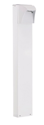 RAB BLED5-36YW 5W LED Square Bollard, One BLED, 3000K Color Temperature (Warm), 87 CRI, 36" Mounting Height, White Finish
