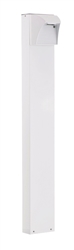 RAB BLED5-42W 5W LED Square Bollard, One BLED, 5000K Color Temperature (Cool), 68 CRI, 42" Mounting Height, White Finish